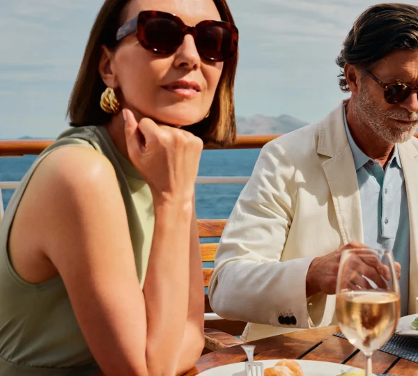 Crystal Serenity - Dining on the deck at Marketplace