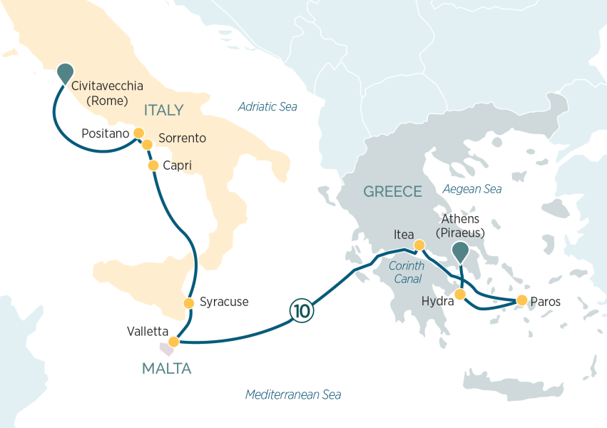 Rome to Athens