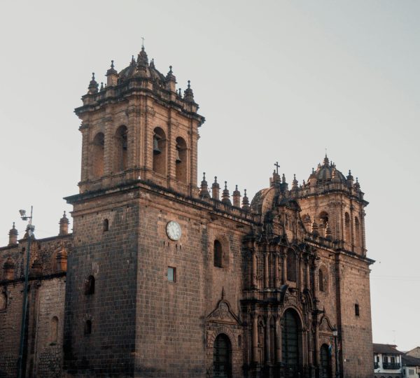 Facade of the Cusco Cathedral in Peru