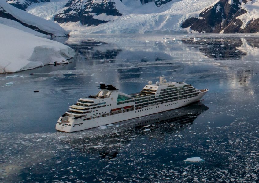 Seabourn Quest in Neko Harbor Antarctica